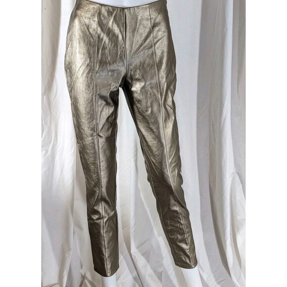 BCBGeneration Faux Leather Metallic Bronze/Gold Ankle Pants – Size XS – NWT - Picture 2 of 5